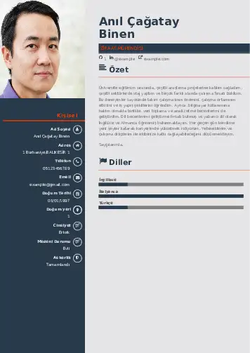 Ziraat Mühendisi Cv Örnekleri cv indir